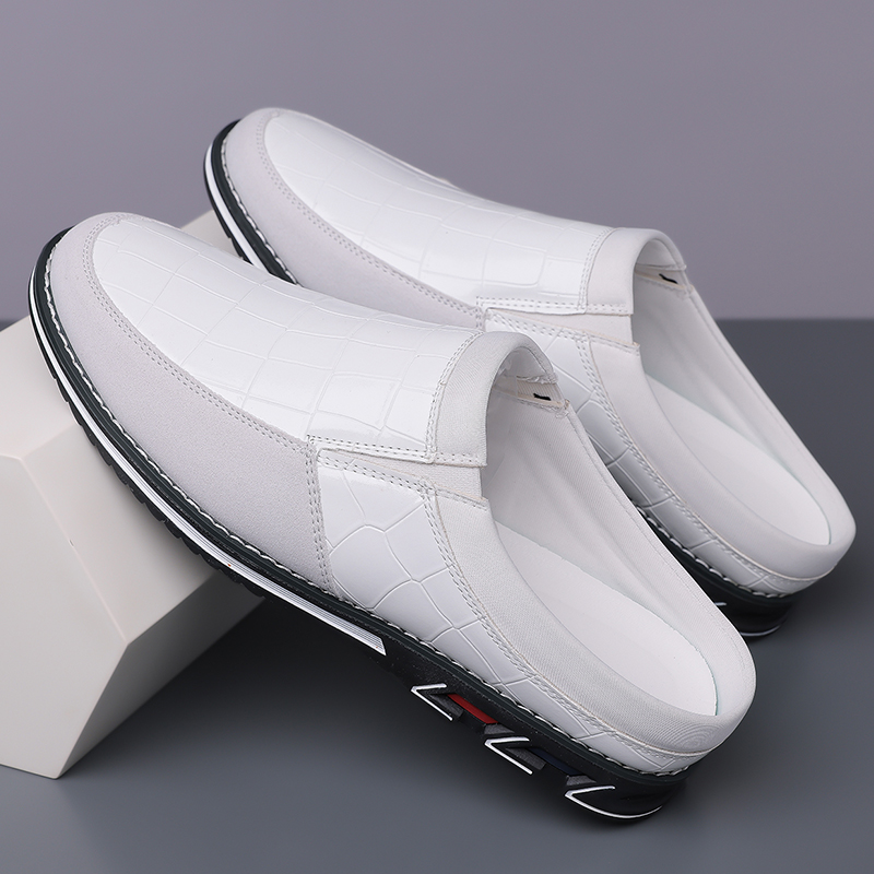 Men's Fashion Calfskin Leather Slippers