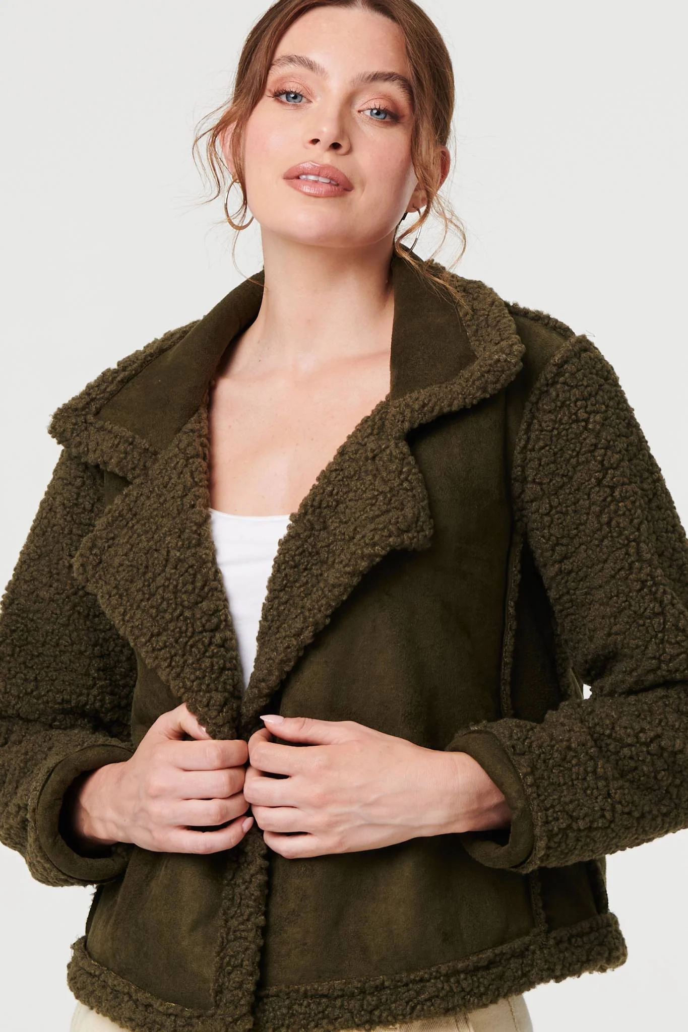 Faux Suede Lined Jacket