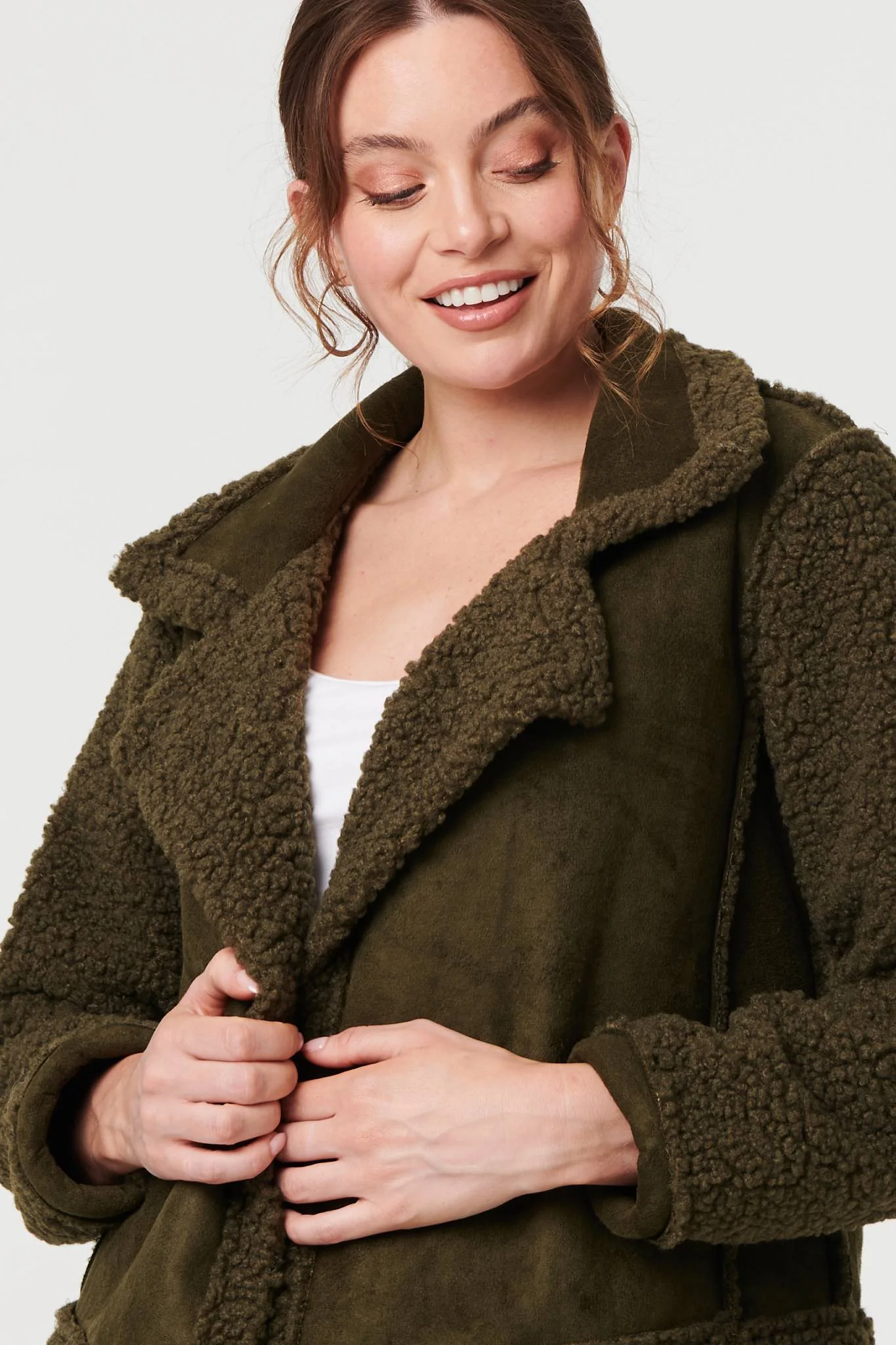 Faux Suede Lined Jacket