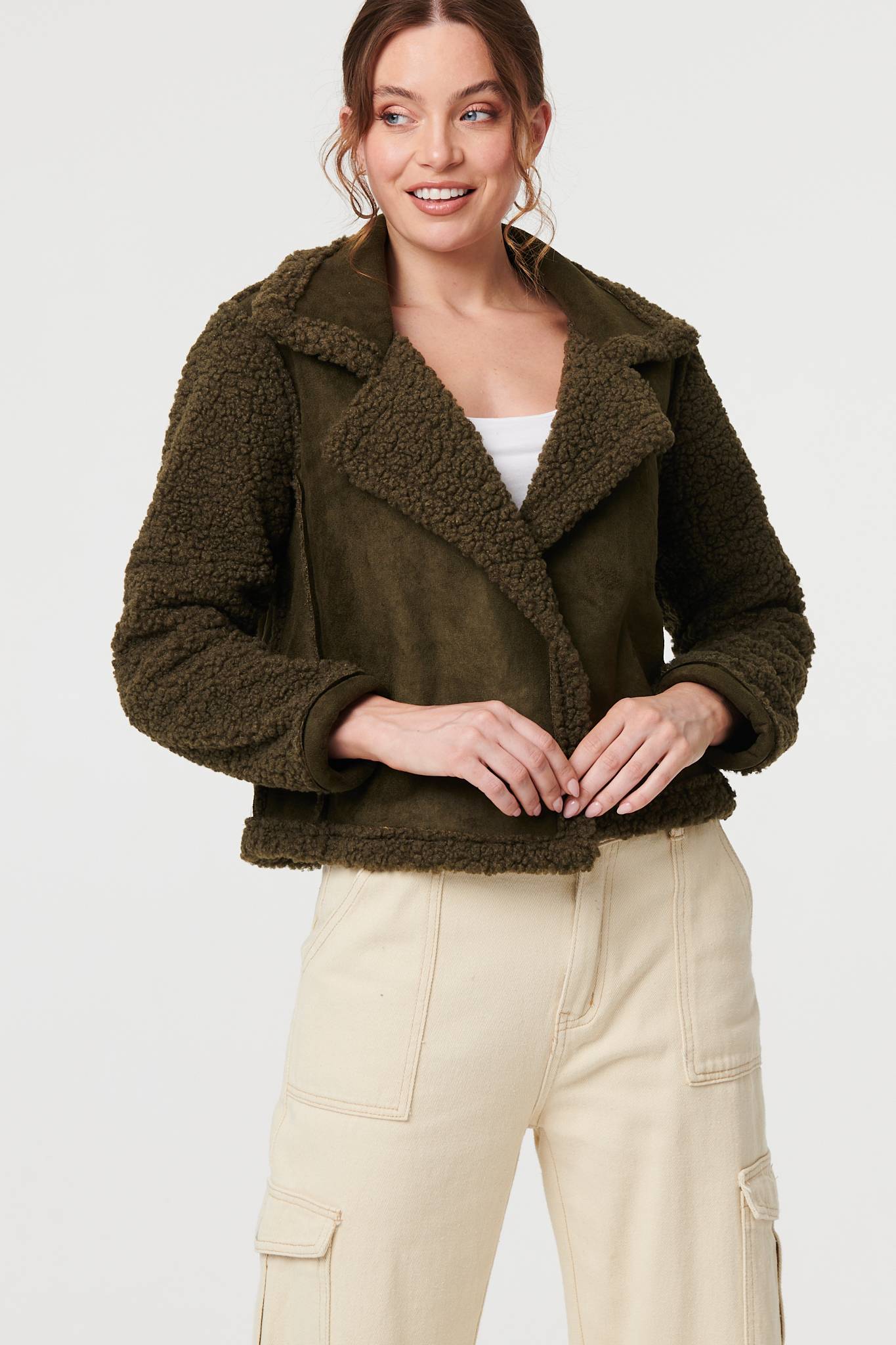 Faux Suede Lined Jacket