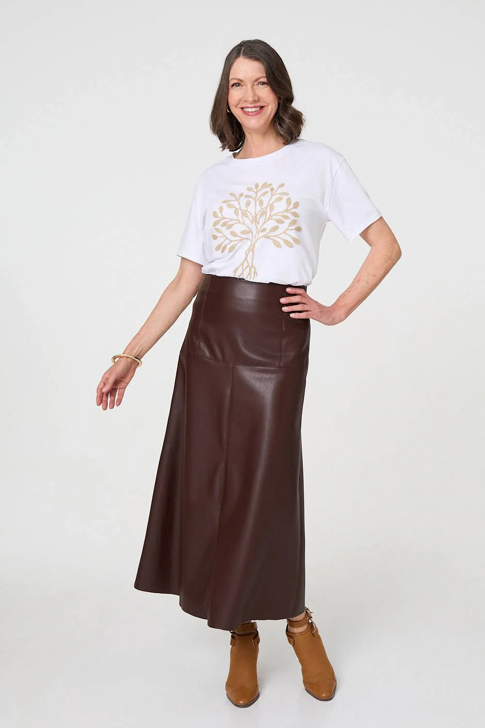Sparkly Graphic Print Short Sleeve T-Shirt