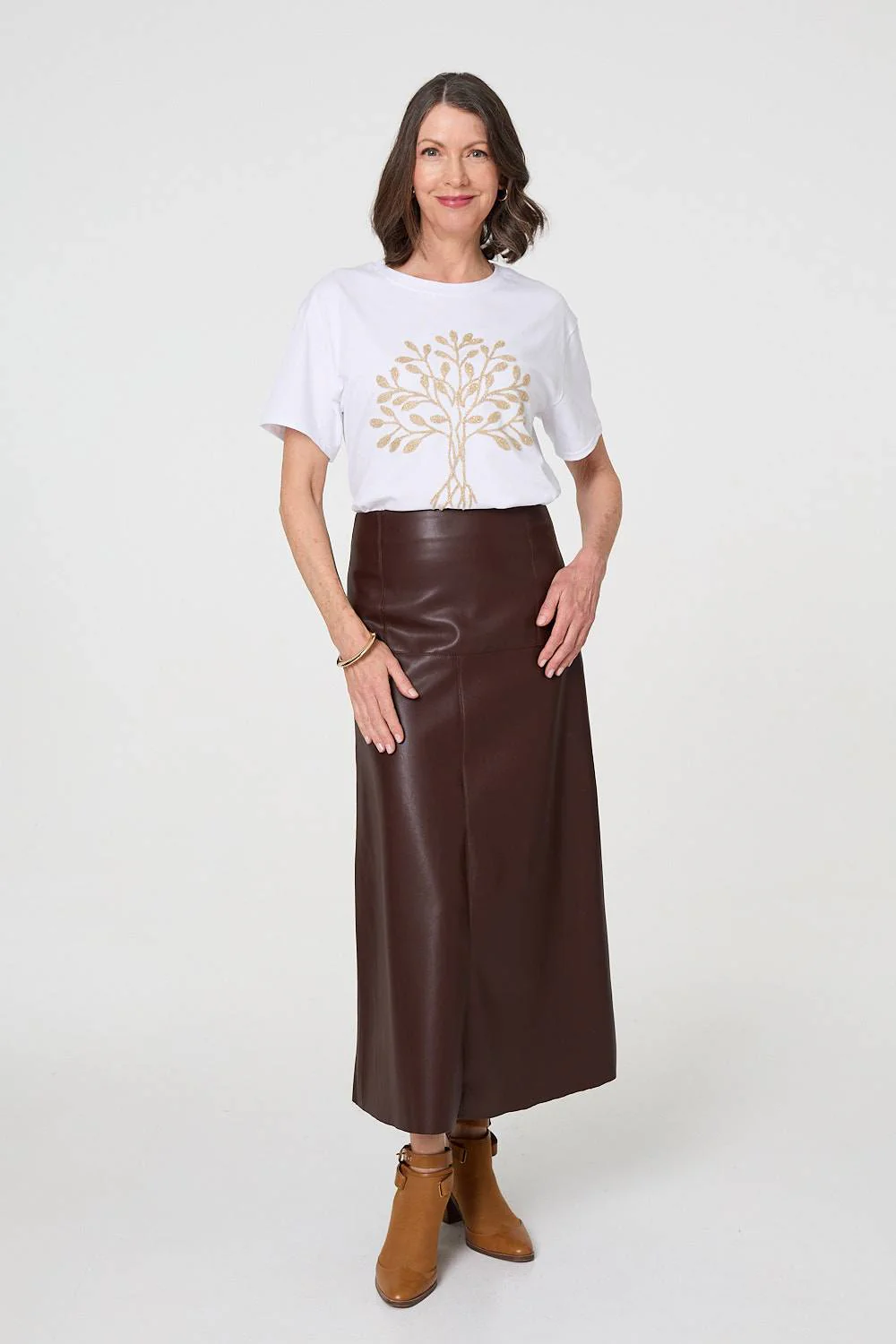 Sparkly Graphic Print Short Sleeve T-Shirt