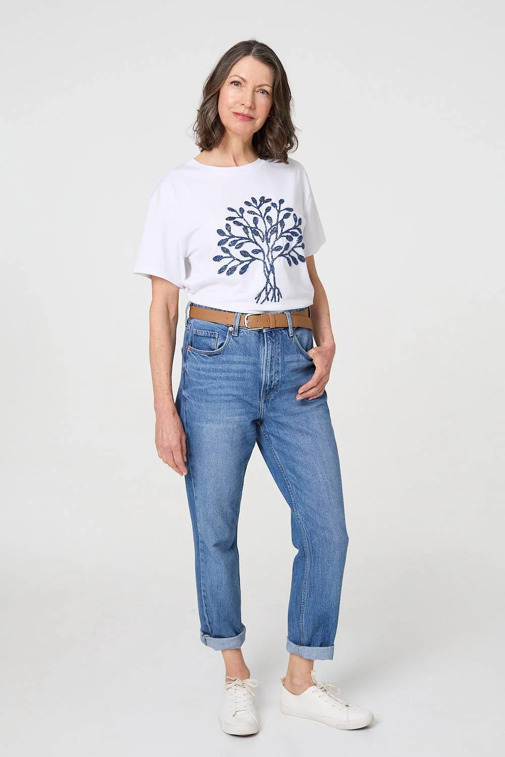 Sparkly Graphic Print Short Sleeve T-Shirt