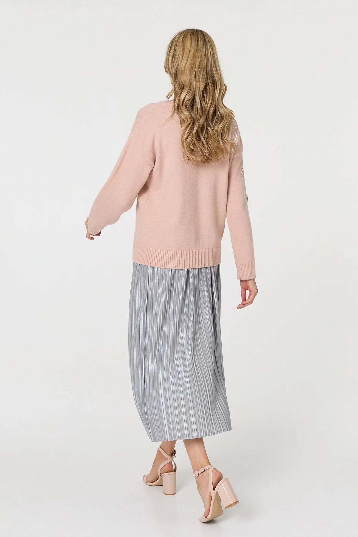 Sparkly Floral Detail Relaxed Jumper
