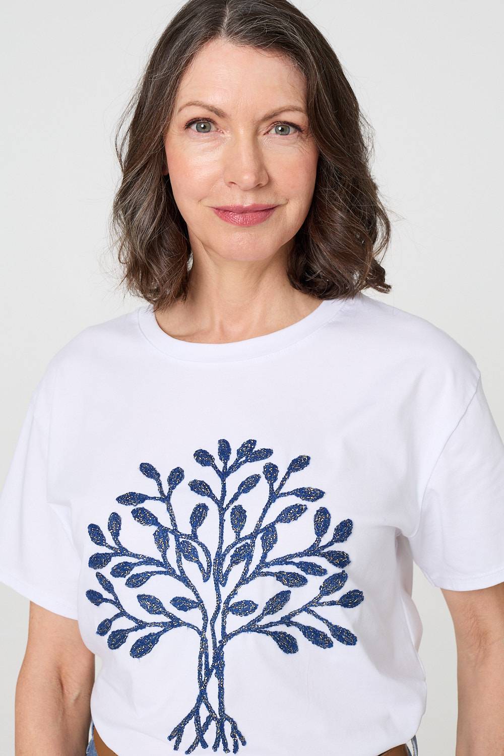 Sparkly Graphic Print Short Sleeve T-Shirt