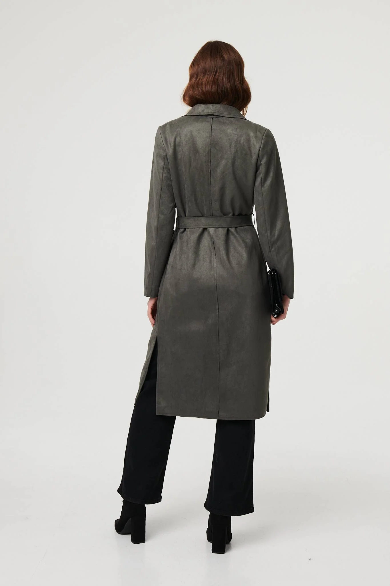 Tie Waist Longline Trench Coat