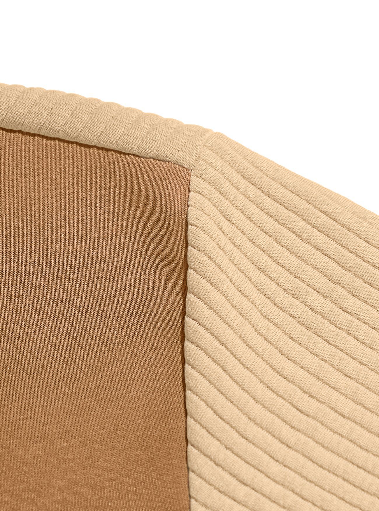 Men's Contrast-Yoke Half-Zip Corduroy Pullover with Elbow Patches