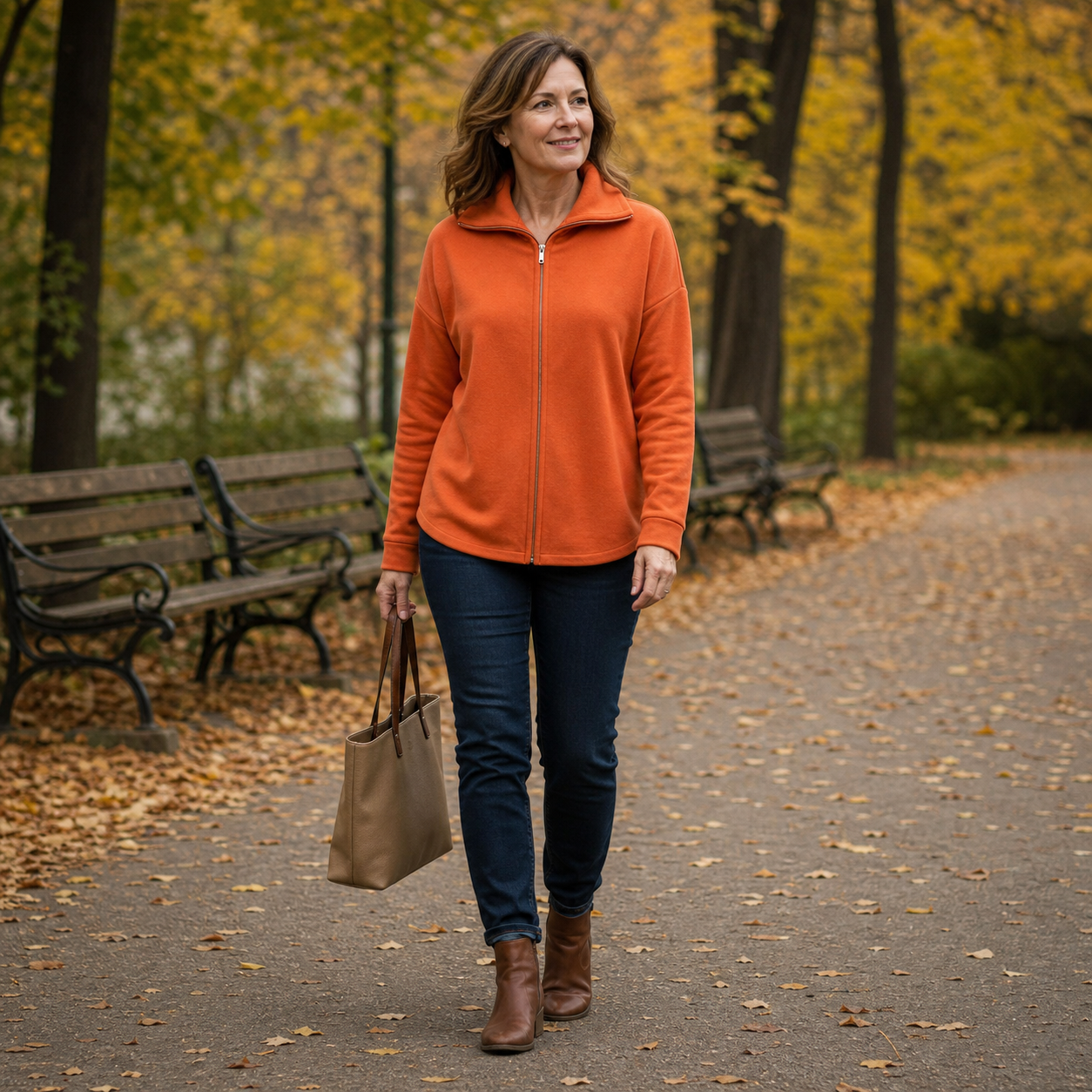 Warm colour for crisp outdoor moments 🍂