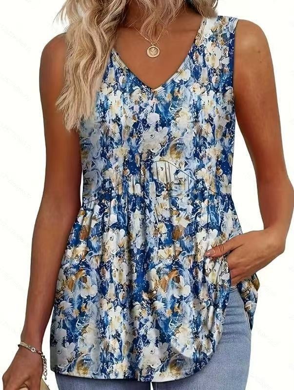 2026 Women's Flowy Peplum Tank Top – V Neck Sleeveless Stretchy Summer Top