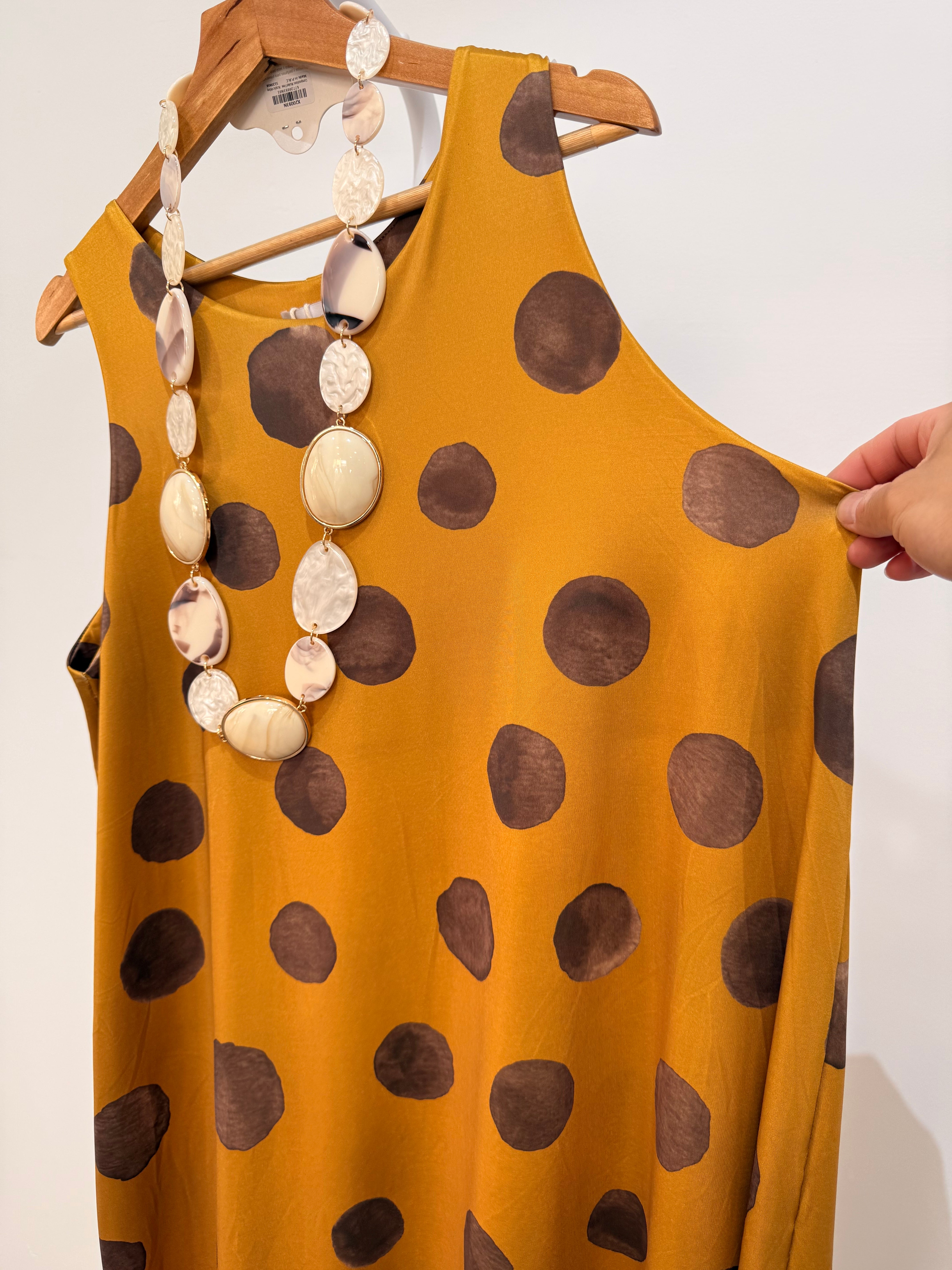 Long Polka Dot Dress – Cool Ice Silk Lycra