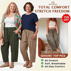 MoraFlow - Women Comfort Lightweight Linen Wide Leg Cargo Pants
