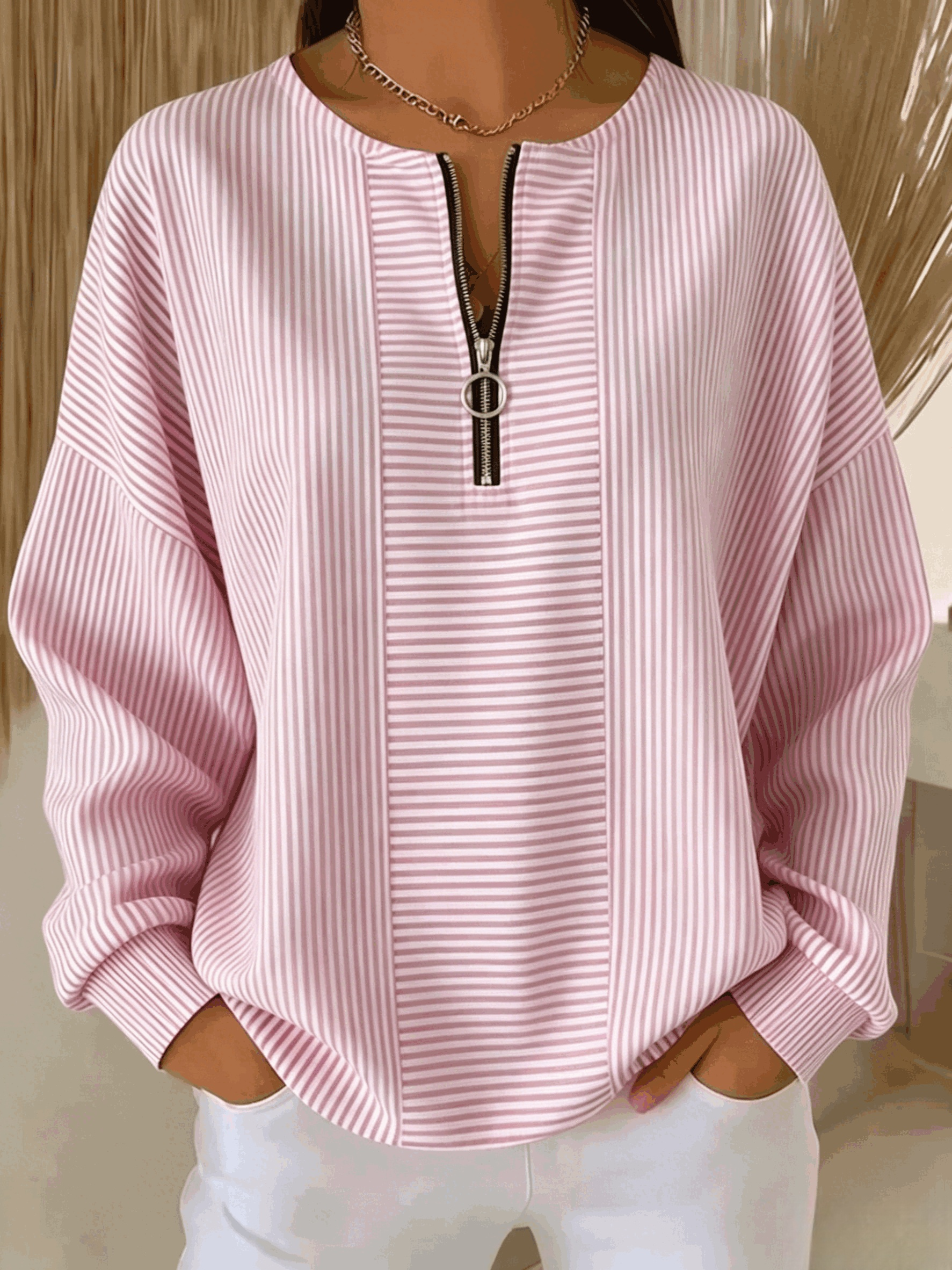 New Arrivals🔥Crew Neck Striped Vintage Sweatshirt