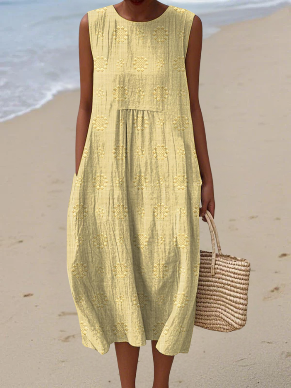 Embroidered Midi Dress