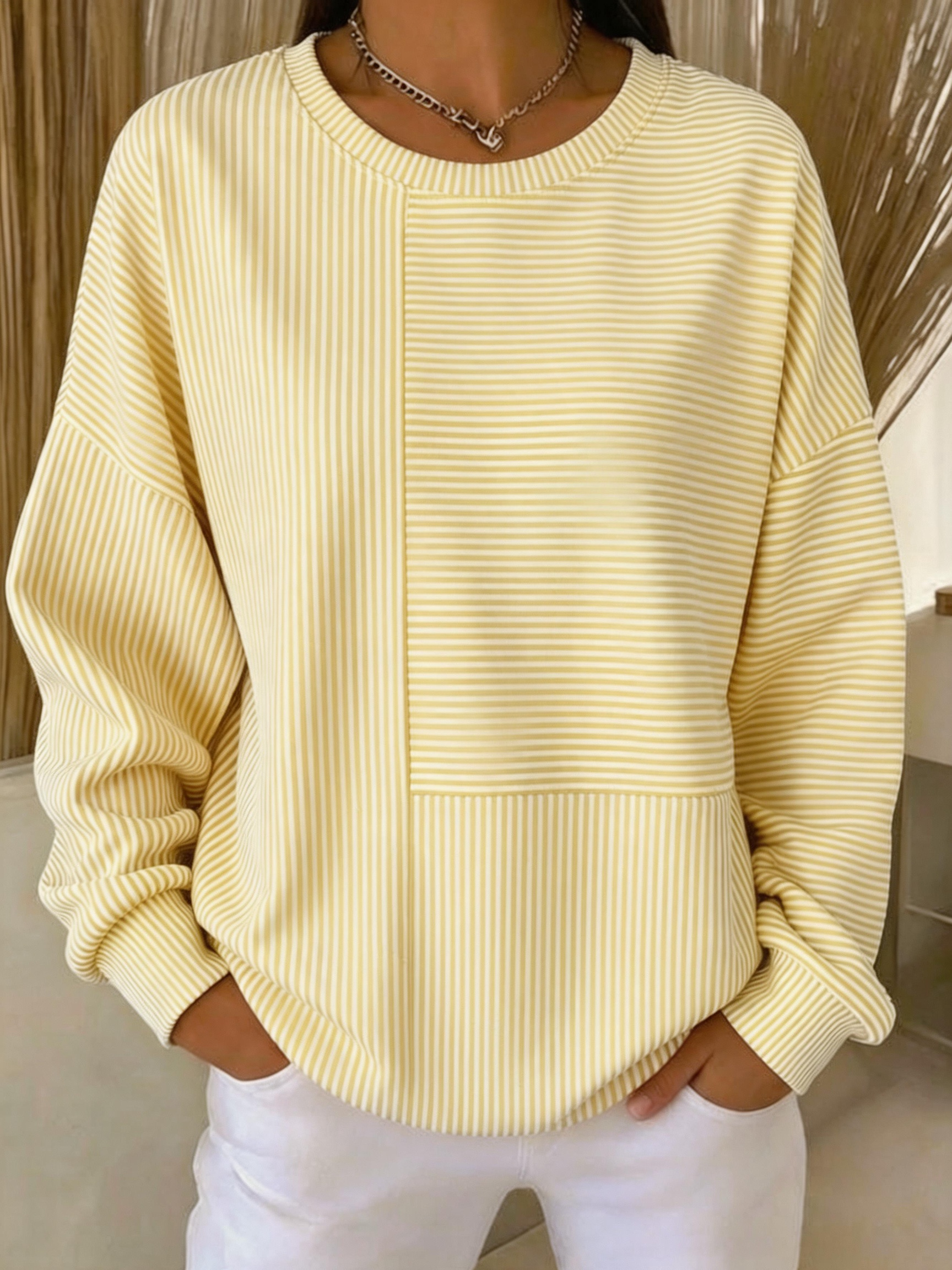 New Arrivals🔥Casual Striped Loose Sweatshirt