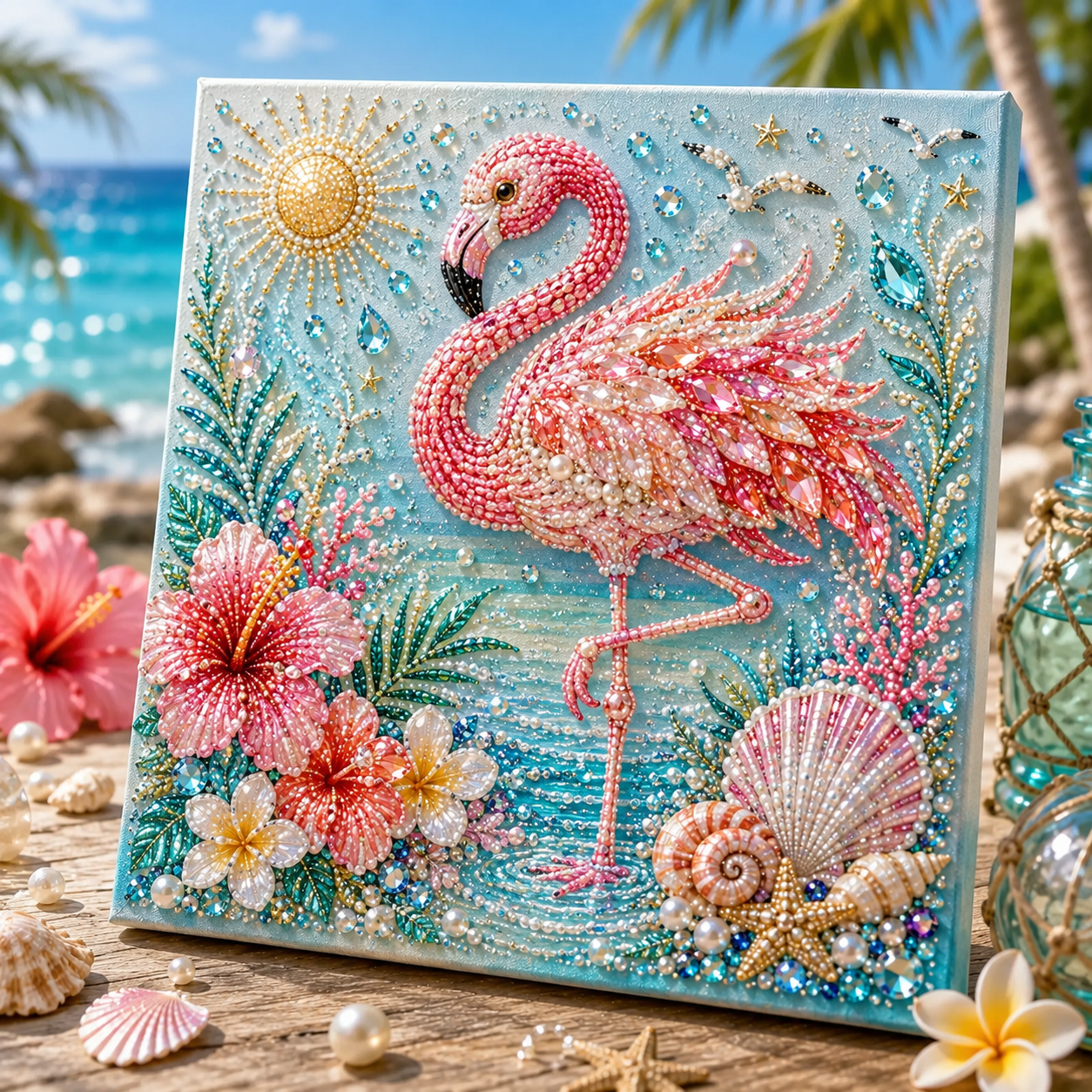 🧘Relaxing & Beginner-Friendly-🌊✨ Ocean Theme Pearl Art DIY Kit (❤Same as the Vedio)