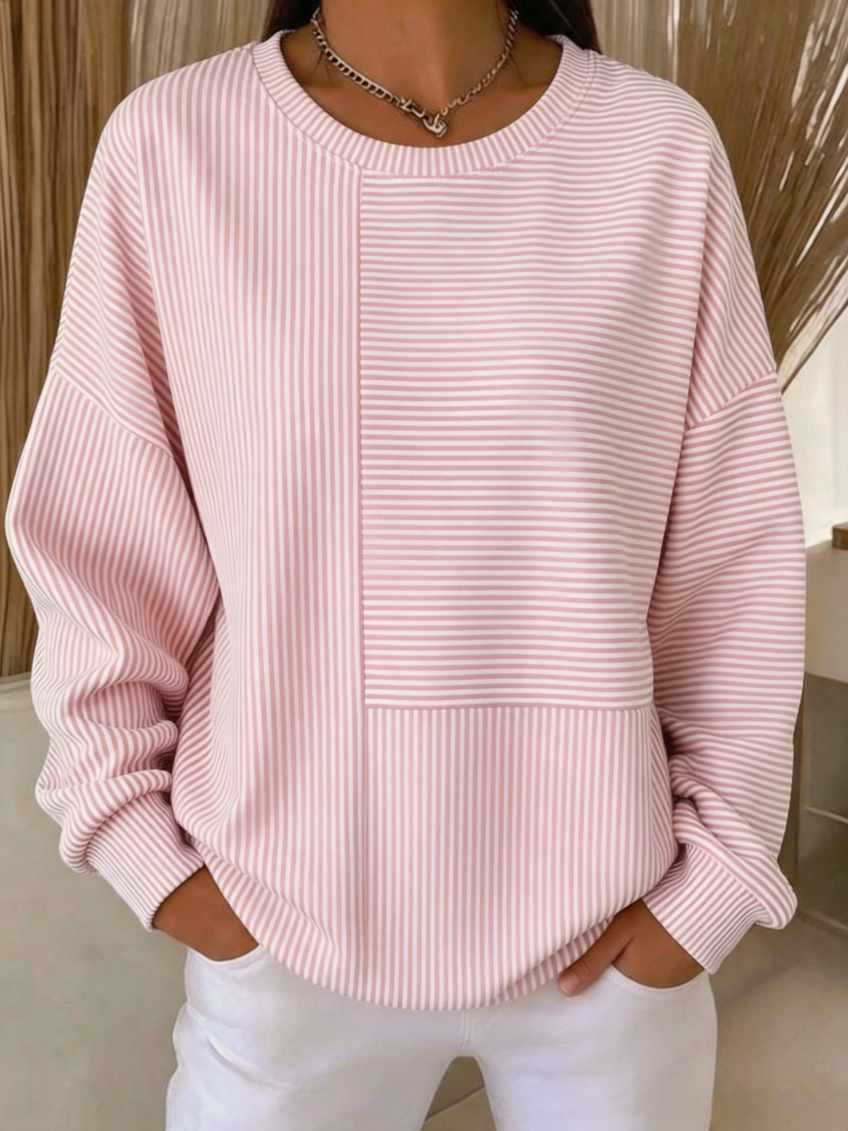 New Arrivals🔥Casual Striped Loose Sweatshirt