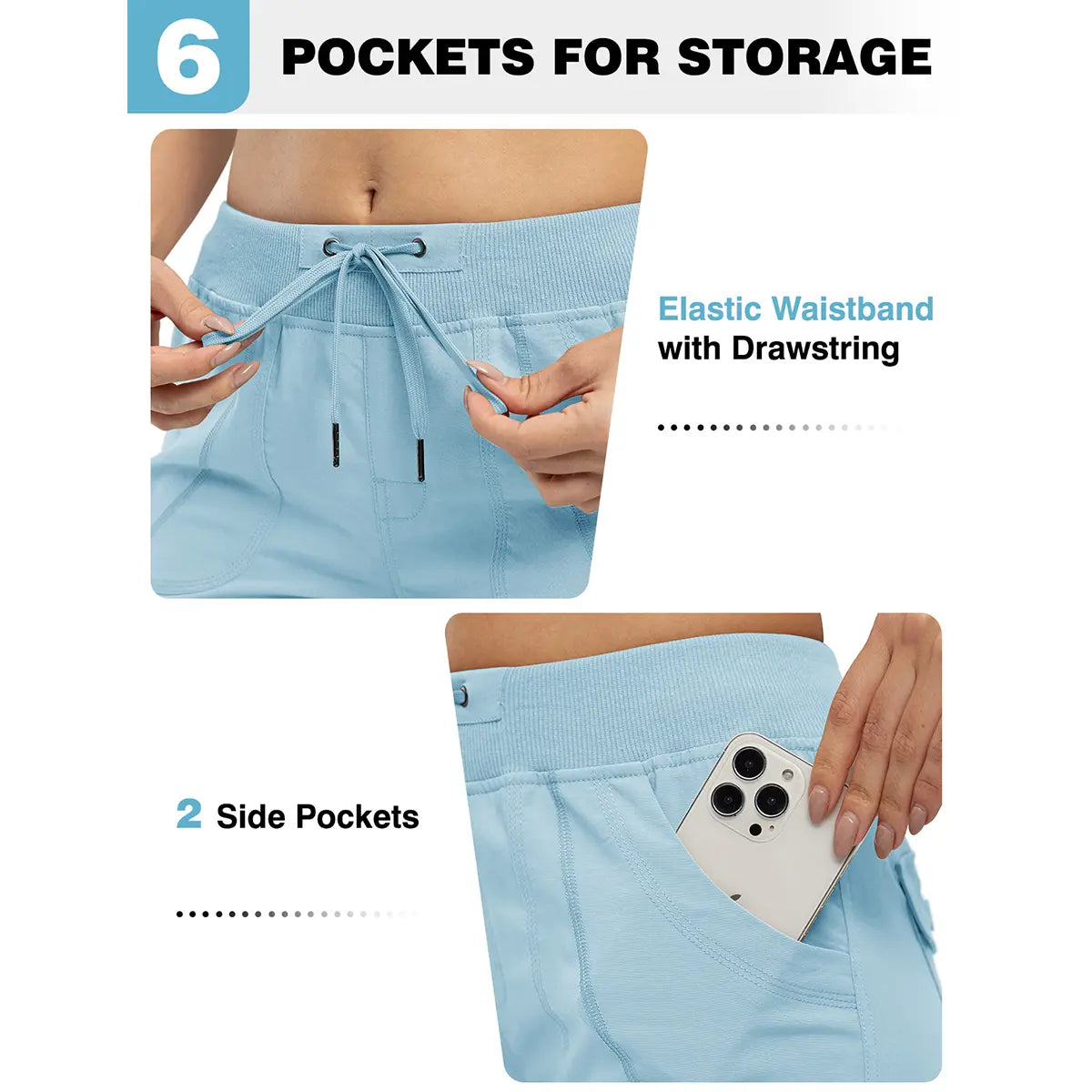 ✨✨Womens Lightweight Capris Hiking Pants 6 Pockets Quick Dry Cargo Outdoor Trip Loose Shorts COMFY  MOMS OVER 30