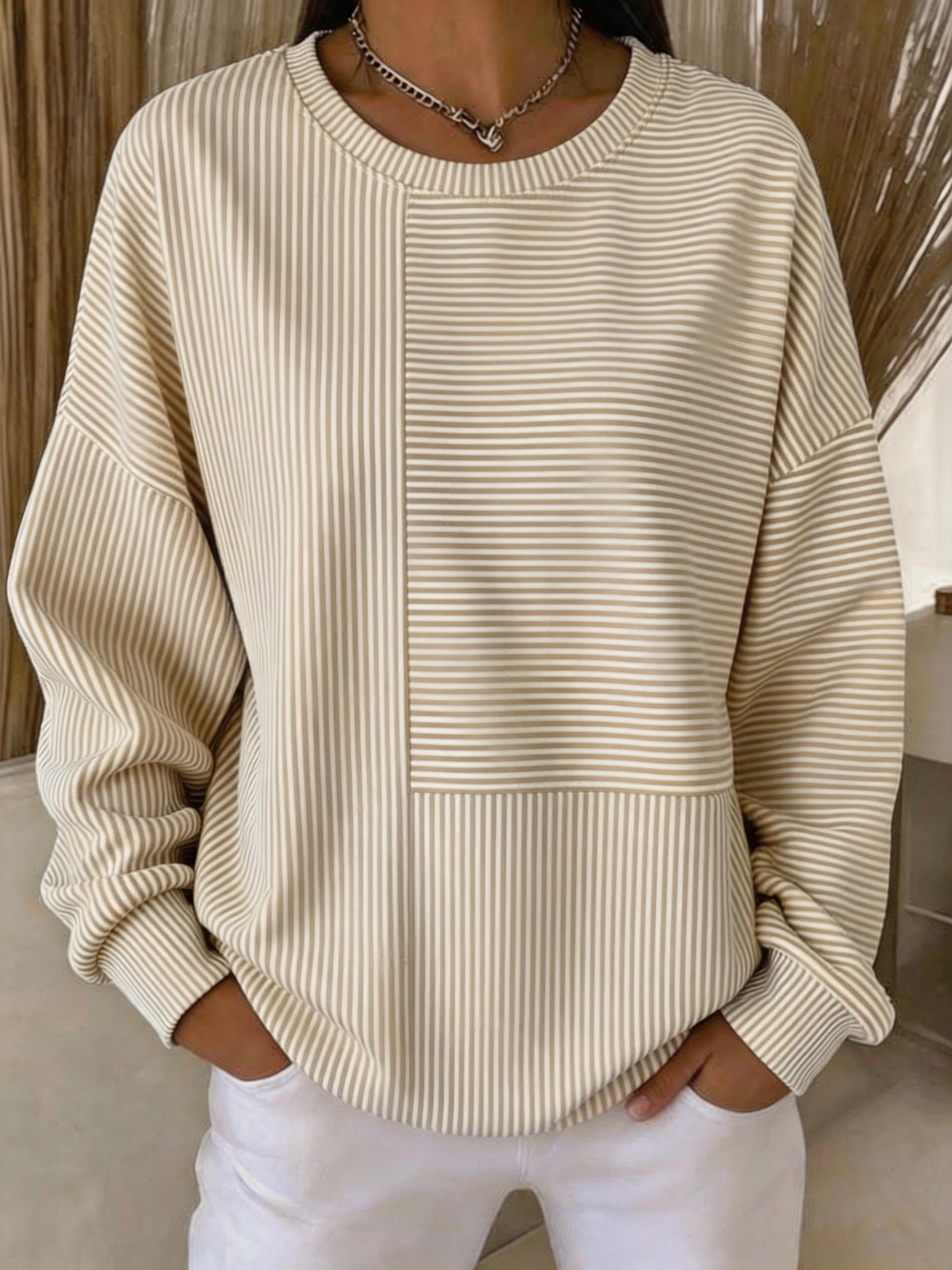 New Arrivals🔥Casual Striped Loose Sweatshirt