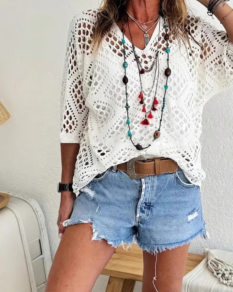  Diamond Airflow Top Breezy coverage without the heavy cardigan feel.