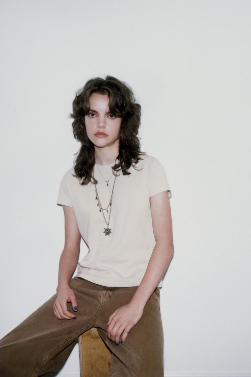 DOUBLE EFFECT SHORT SLEEVE T-SHIRT