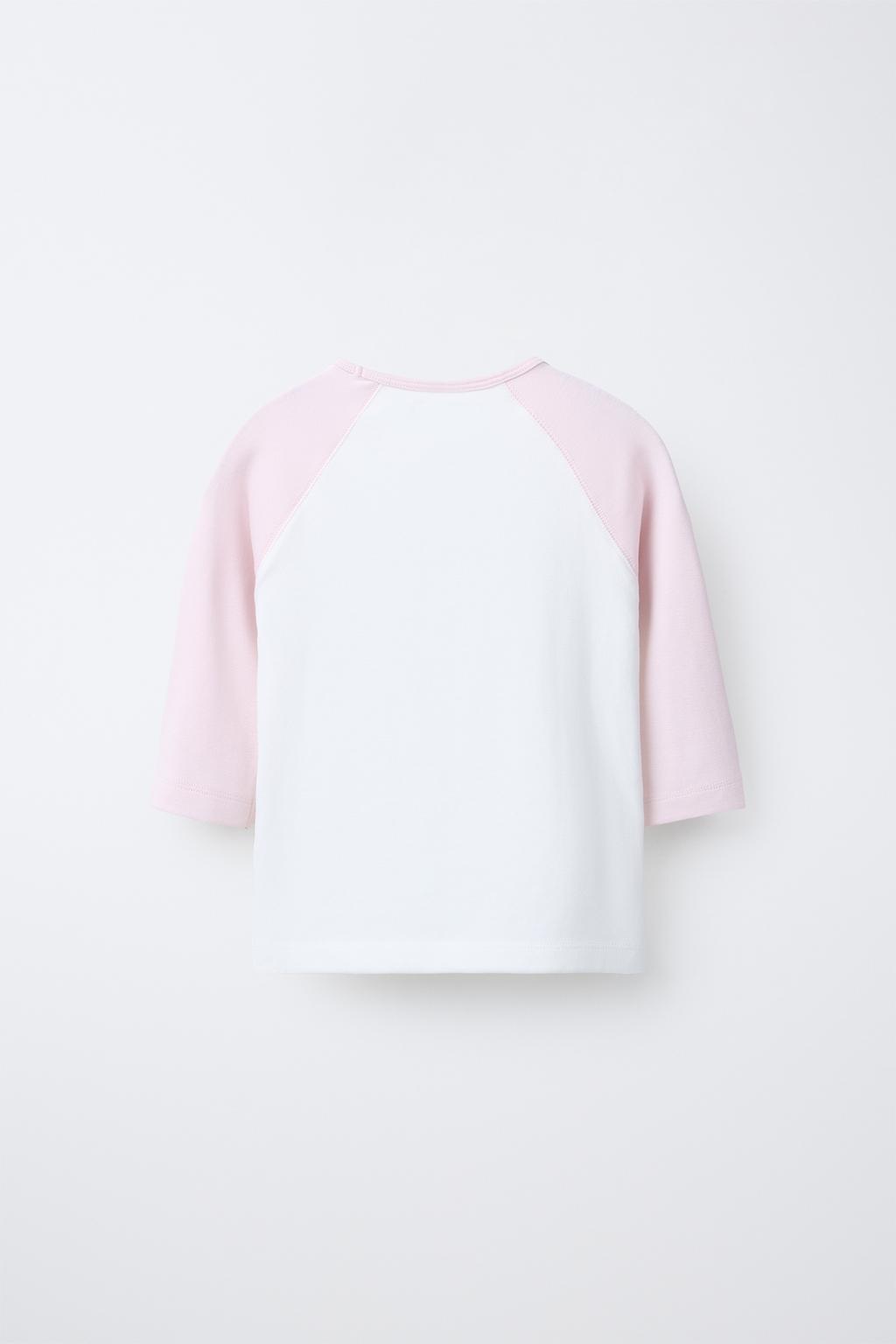 RAGLAN SLEEVE T-SHIRT WITH TEXT AND MODAL BLEND