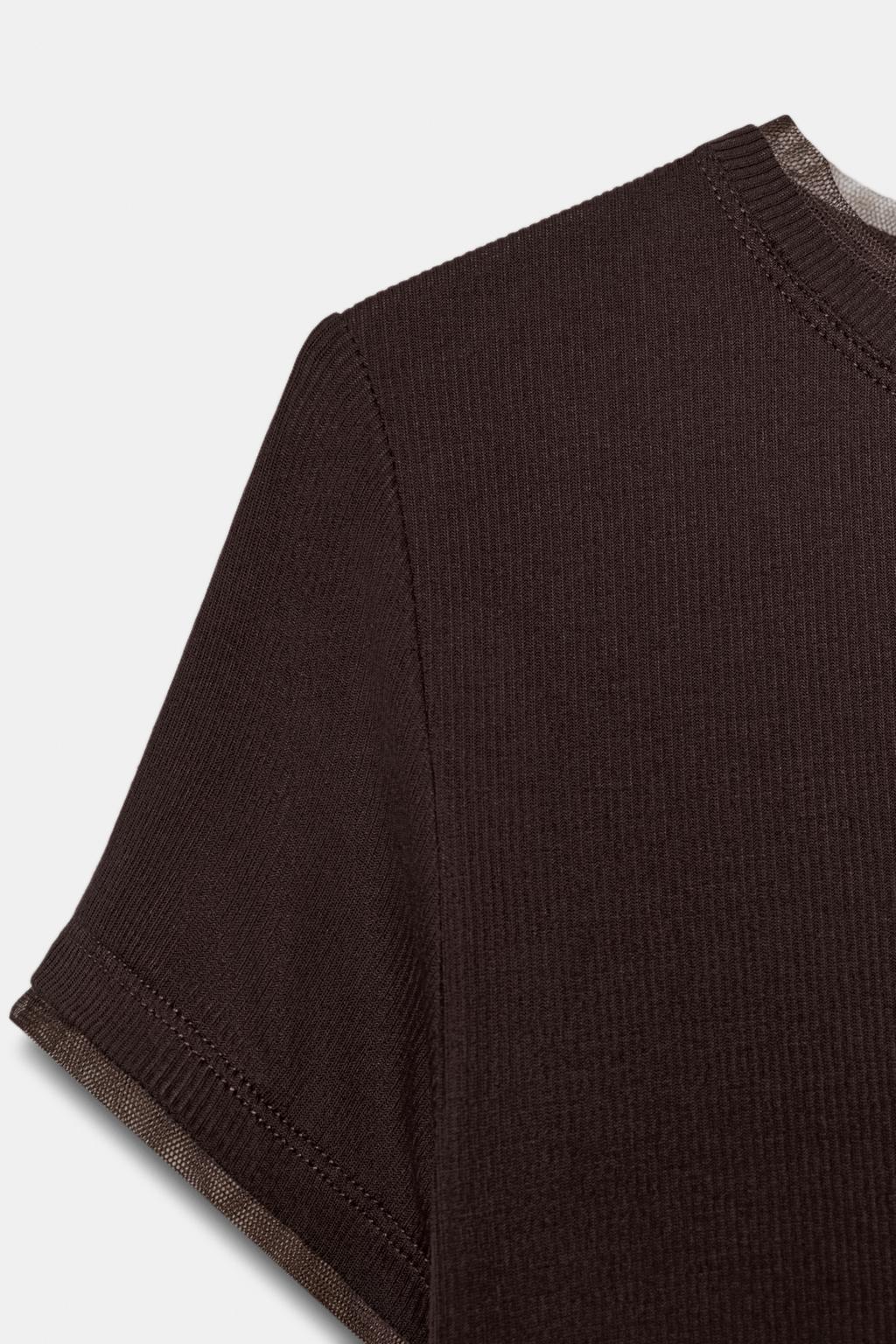 T-SHIRT WITH TULLE DETAIL