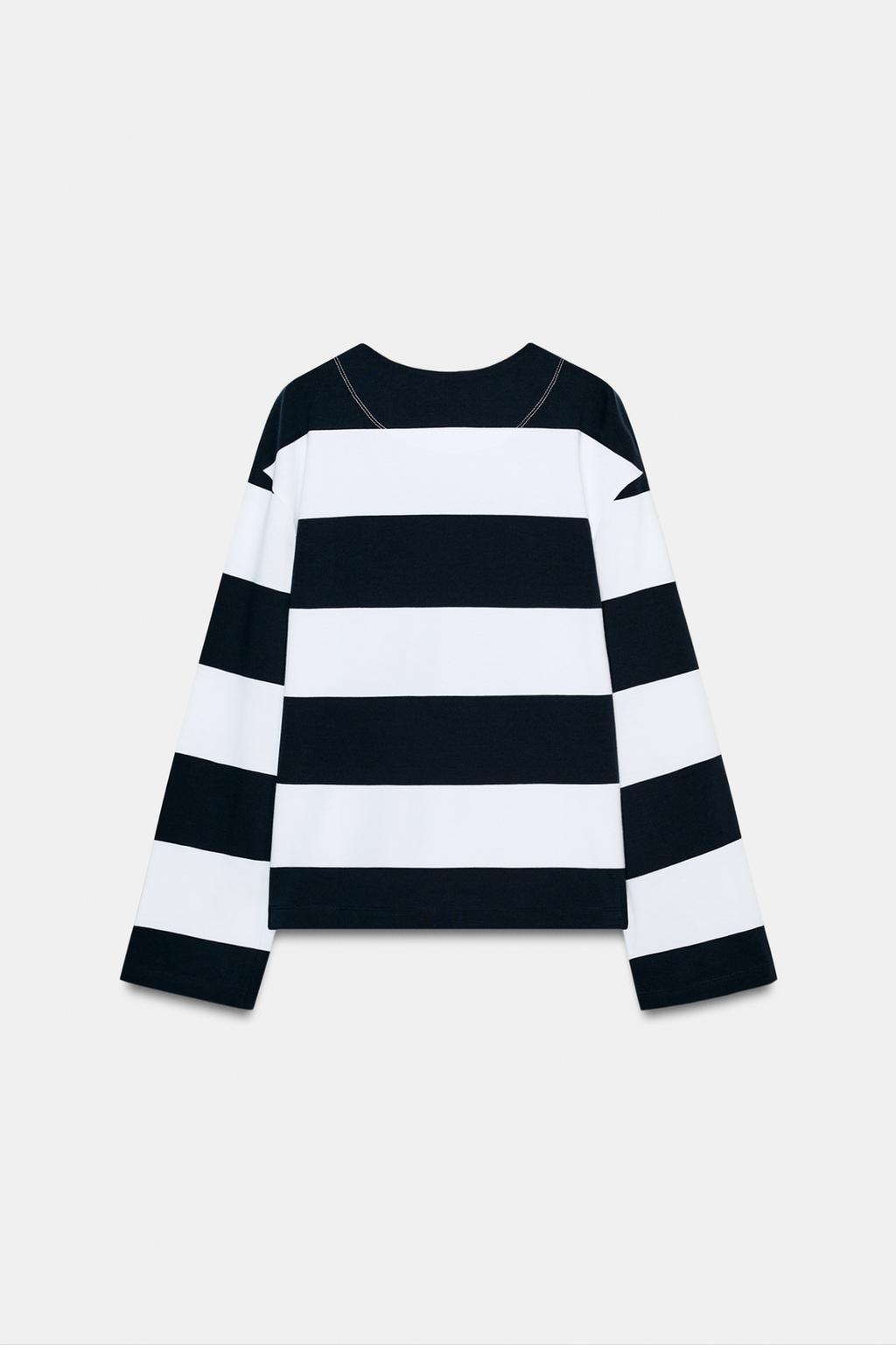STRIPED T-SHIRT WITH LABELS
