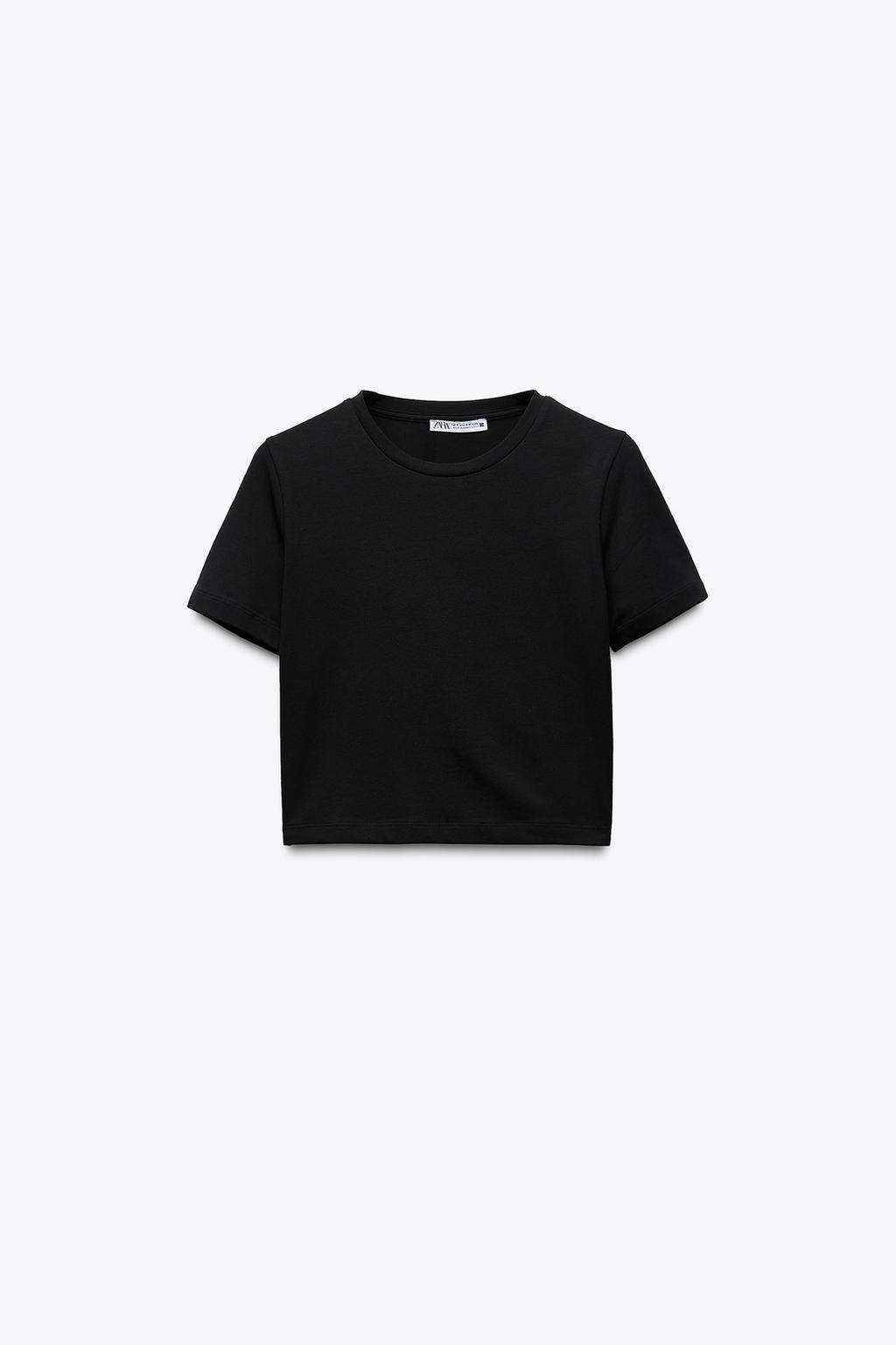 CROPPED SHORT SLEEVE T-SHIRT