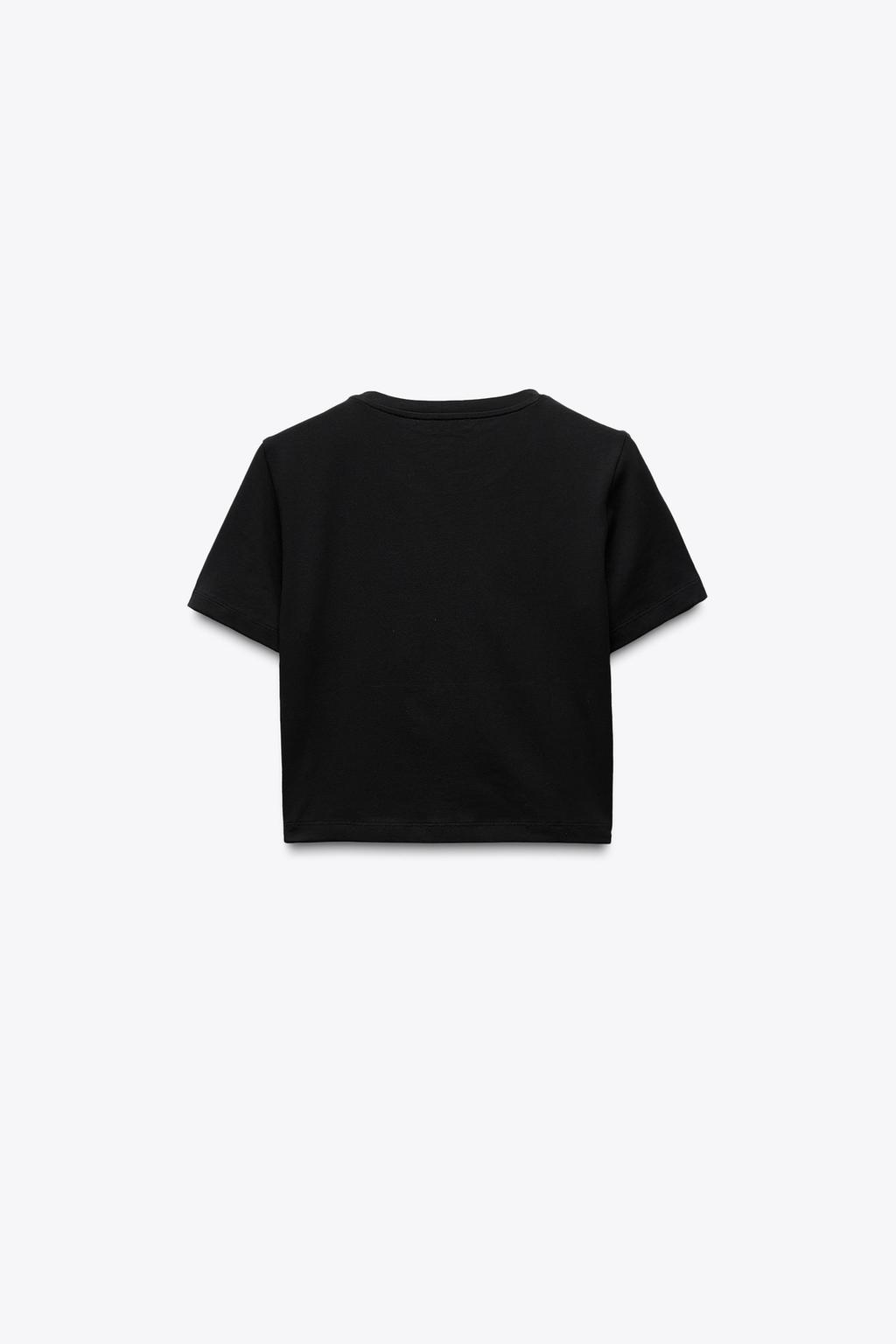 CROPPED SHORT SLEEVE T-SHIRT