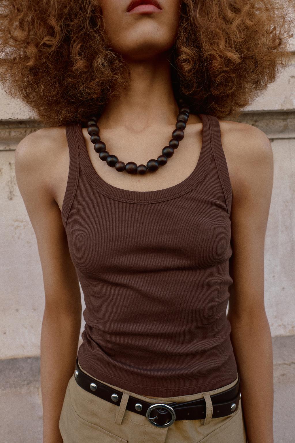 RIB SLEEVELESS TOP