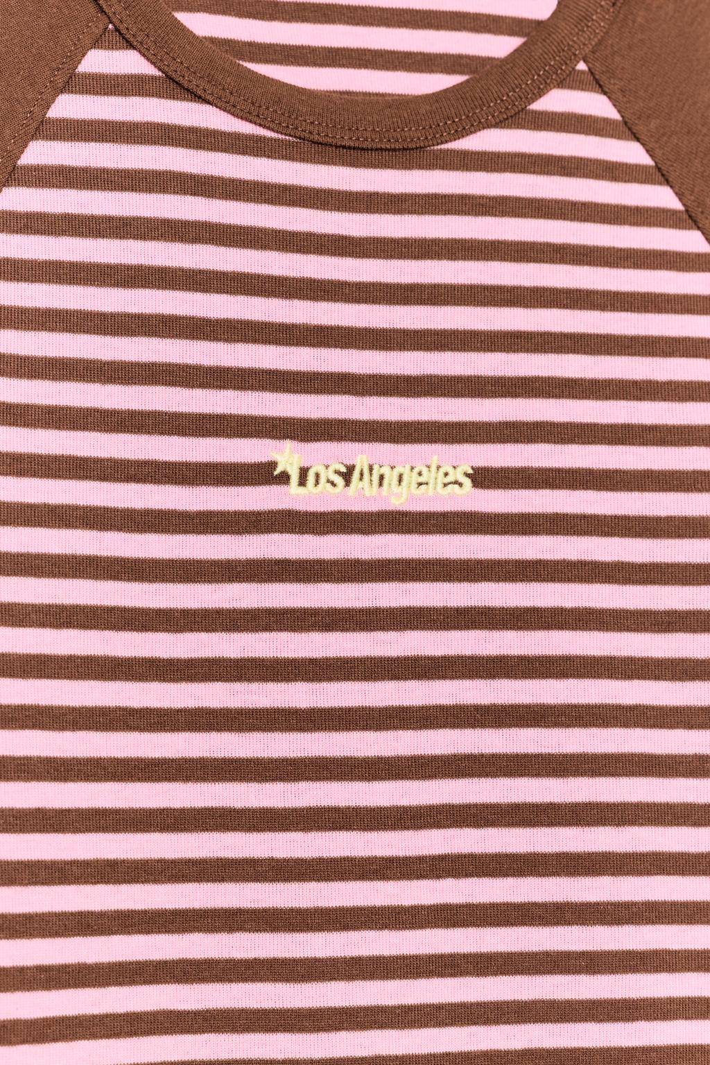 STRIPED RAGLAN SLEEVE T-SHIR