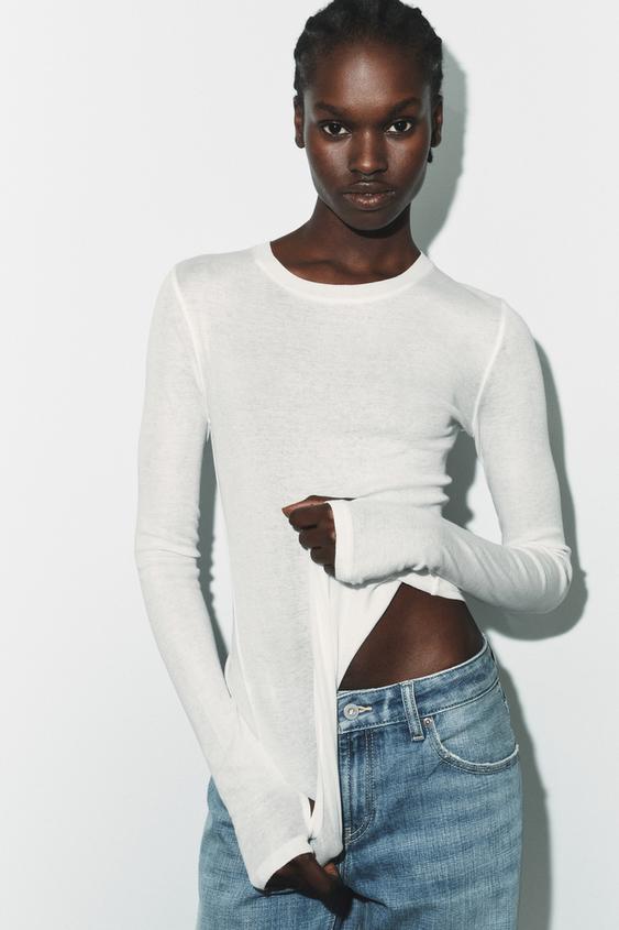 COTTON LONG SLEEVE T-SHIRT