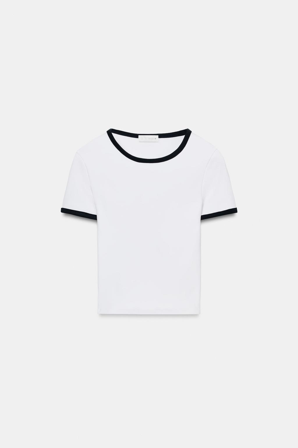 CONTRAST TRIM T-SHIRT