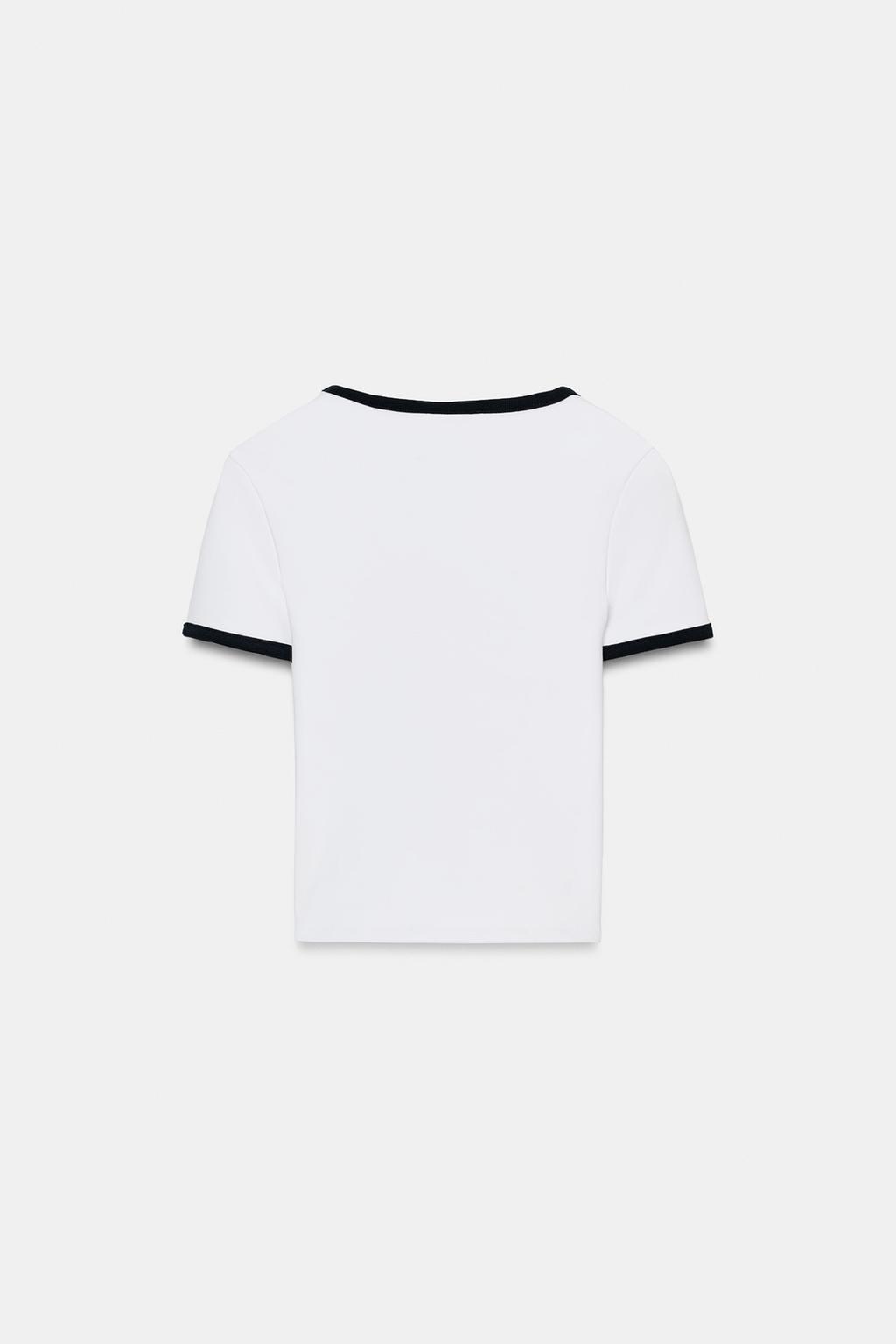 CONTRAST TRIM T-SHIRT