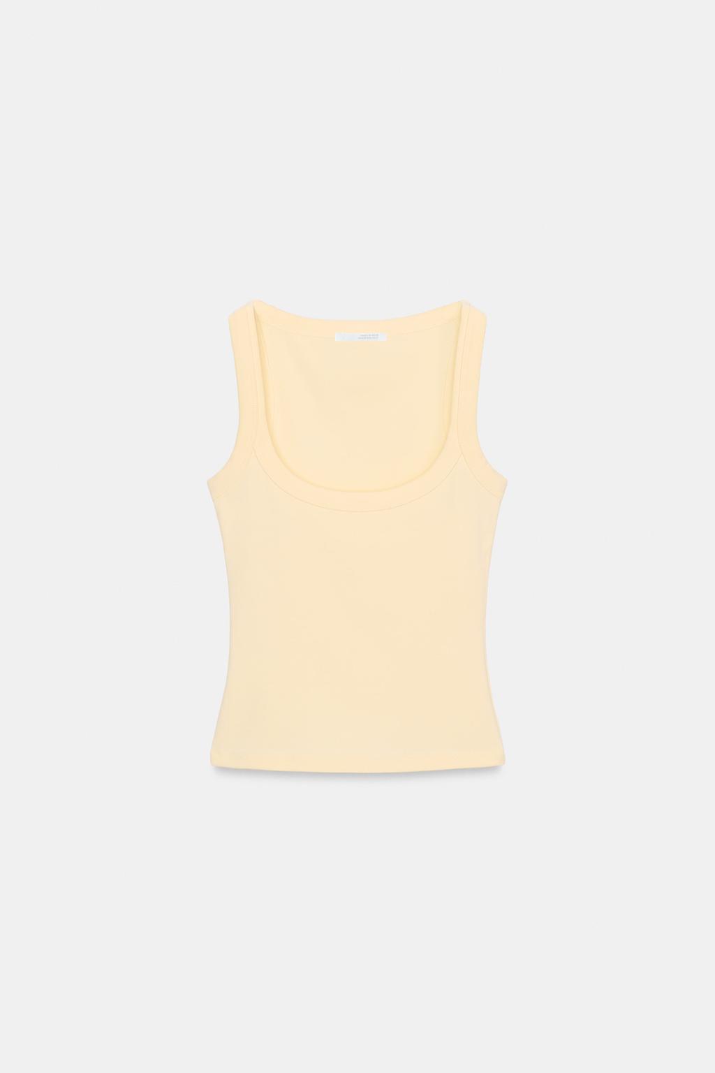 COTTON SLEEVELESS T-SHIRT