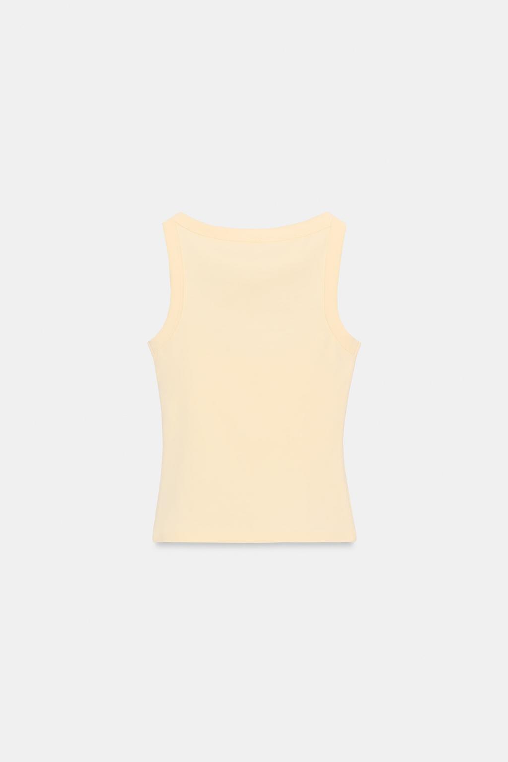 COTTON SLEEVELESS T-SHIRT