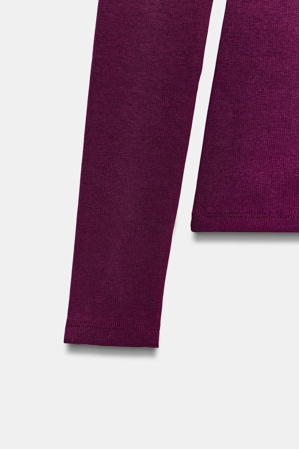 RIBBED LONG SLEEVE T-SHIRT