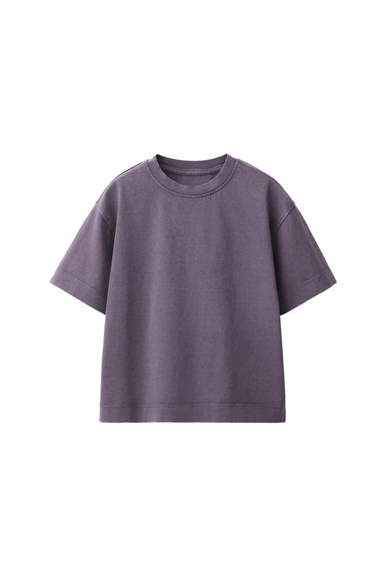 HEAVY WEIGHT FADED-EFFECT T-SHIRT
