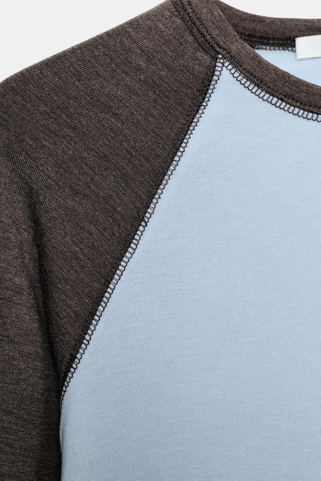 CONTRAST RAGLAN SLEEVE T-SHIRT
