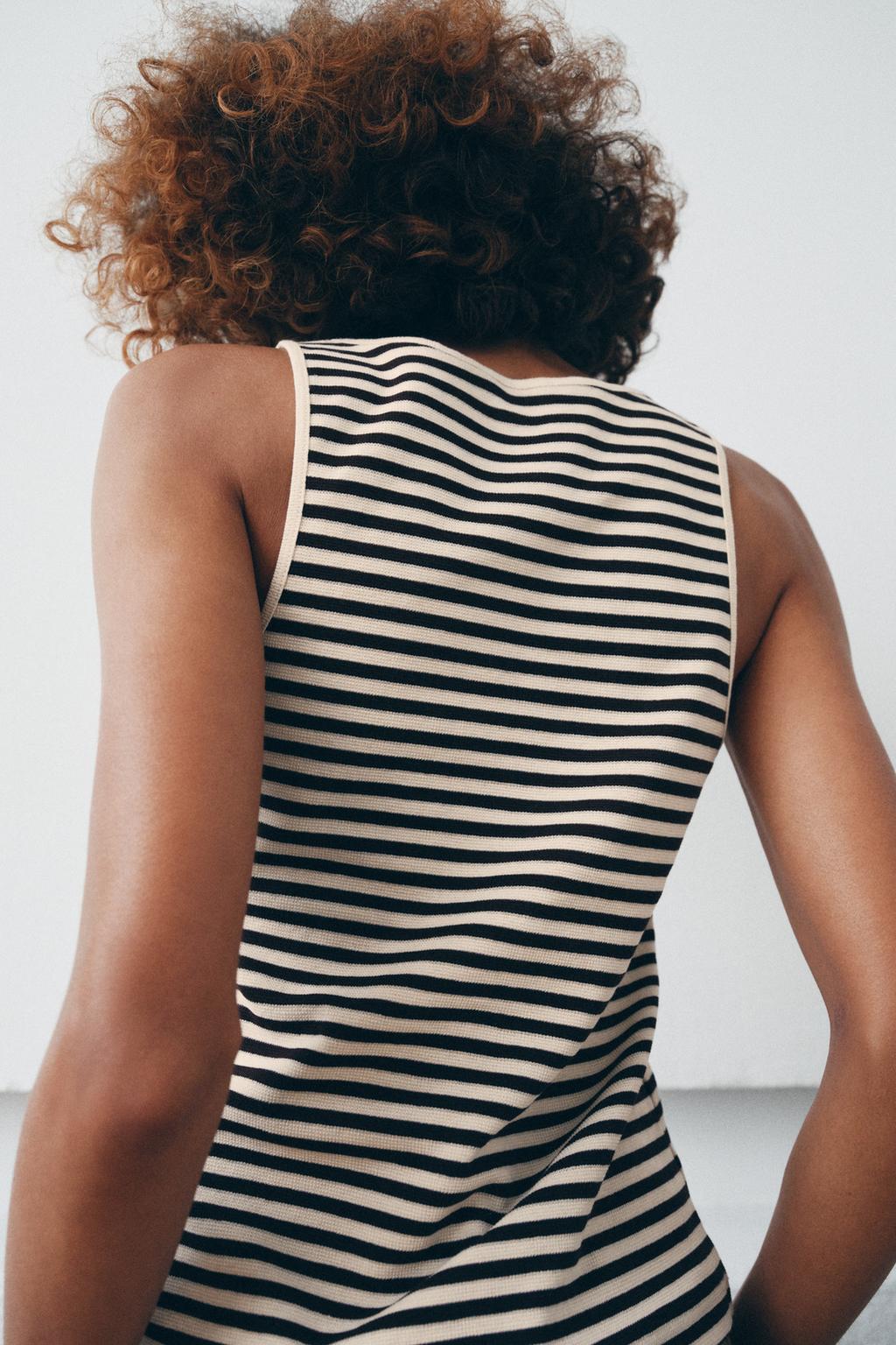 STRIPED SLEEVELESS TOP