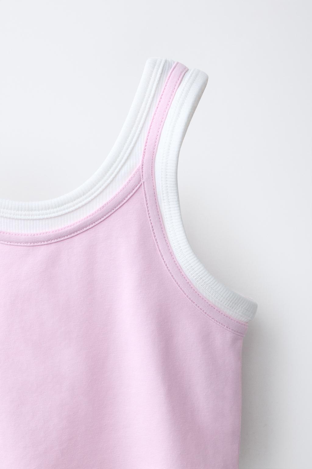 CONTRAST DOUBLE-LAYER TOP