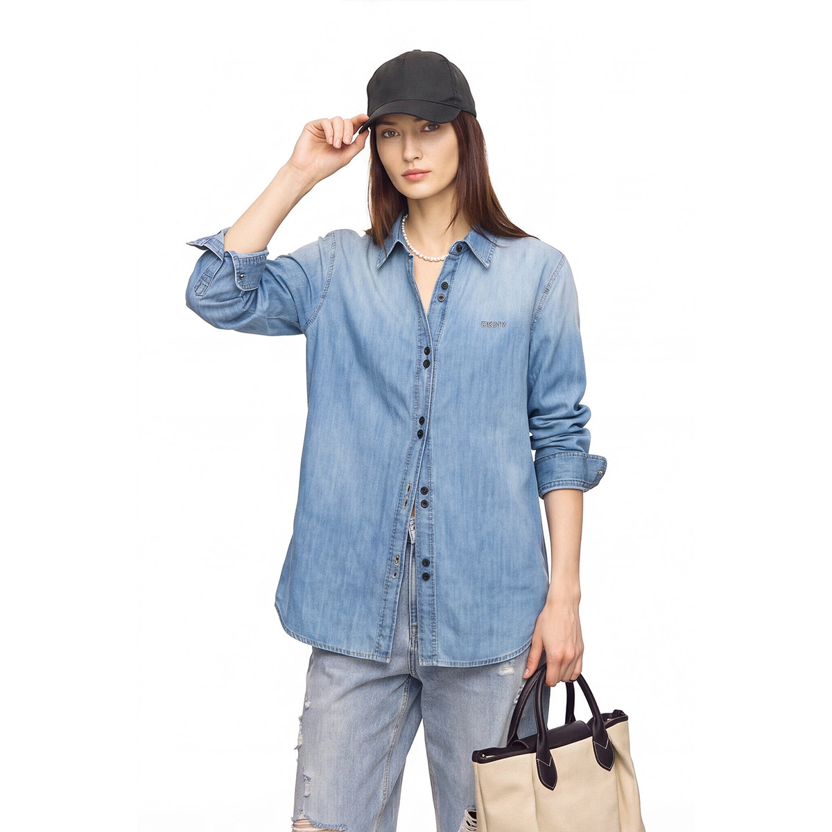 Ombré denim shirt