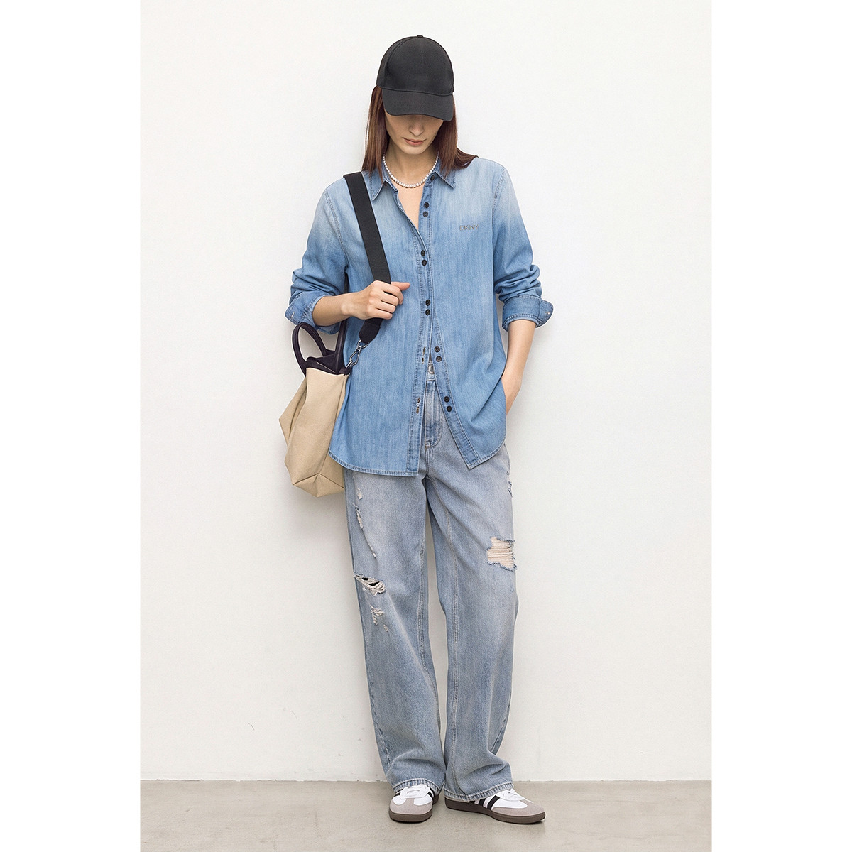 Ombré denim shirt