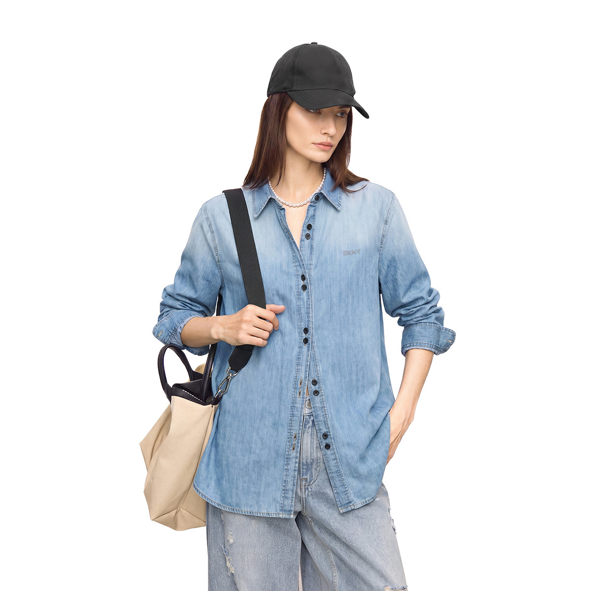 Ombré denim shirt