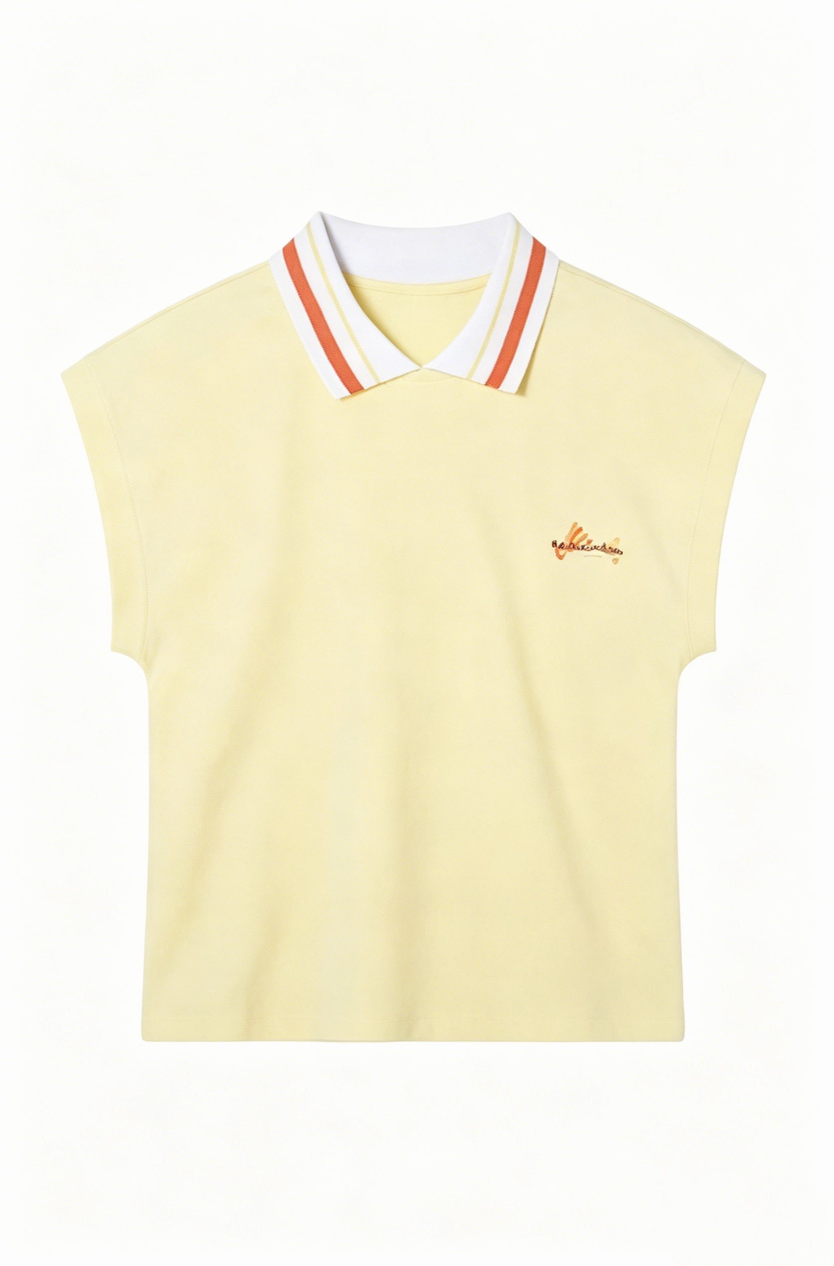  Girls' Sporty & Versatile Sleeveless Collared T-Shirt