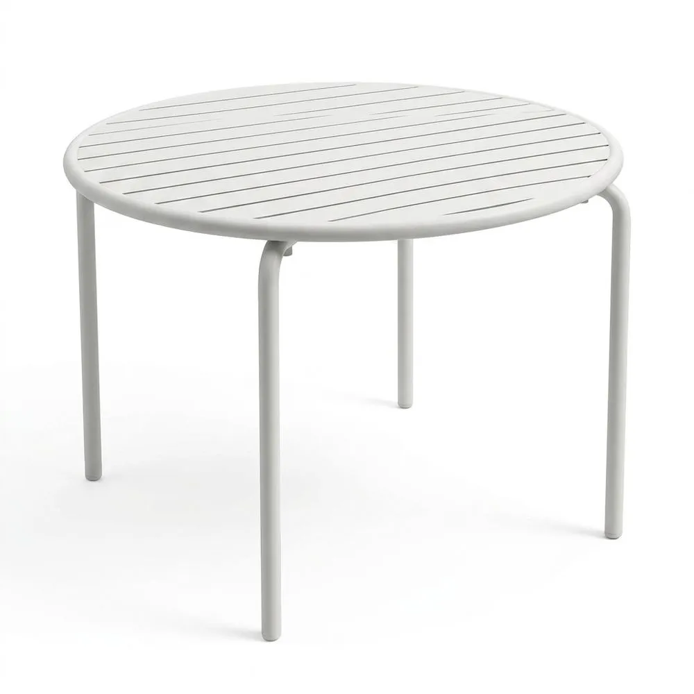 Mesa Redonda de Acero para Exterior de 110 cm para Jardín
