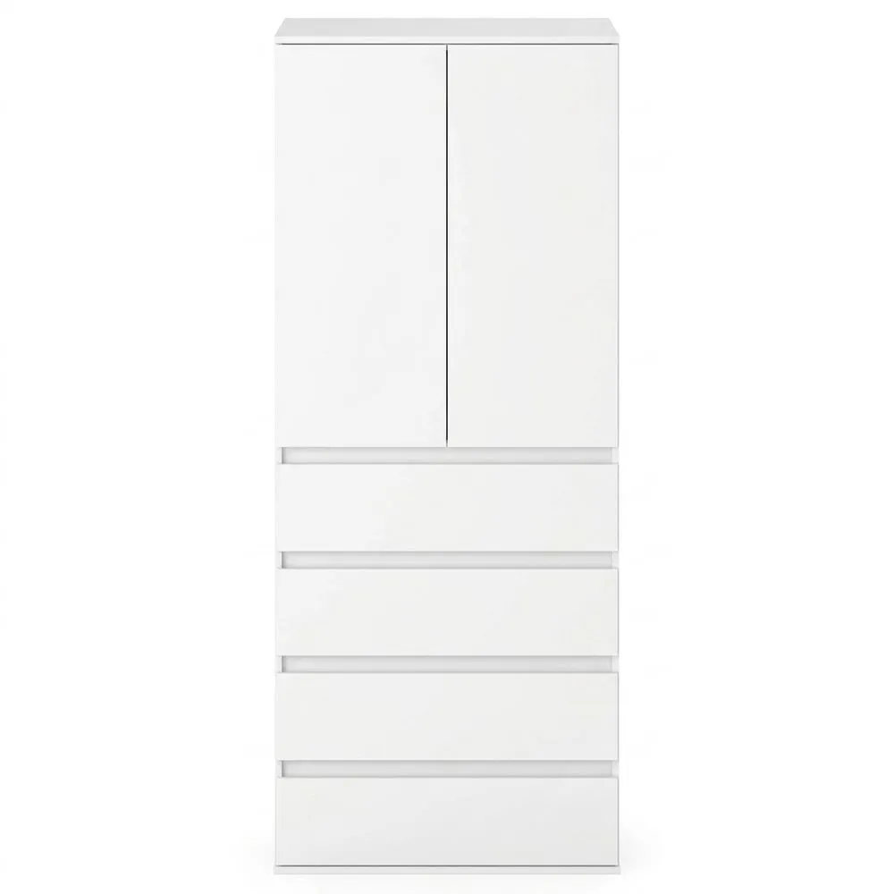 Armario Blanco de 4 Cajones, 74 x 191 cm