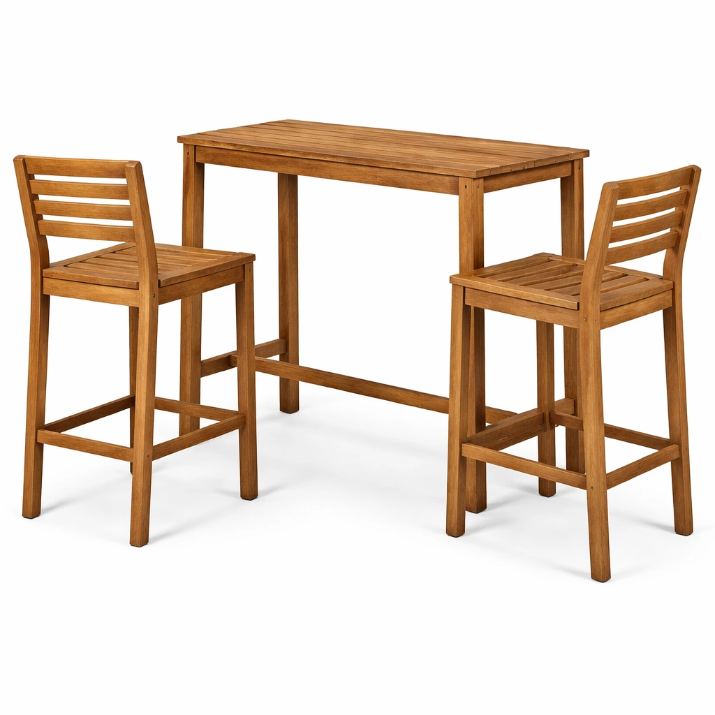 Juego de bar de madera de acacia-roomzano