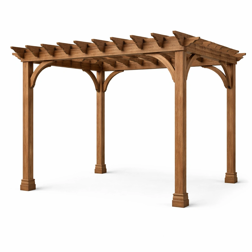 Pérgola de madera de pino tratada 300x300x240 cm-roomzano