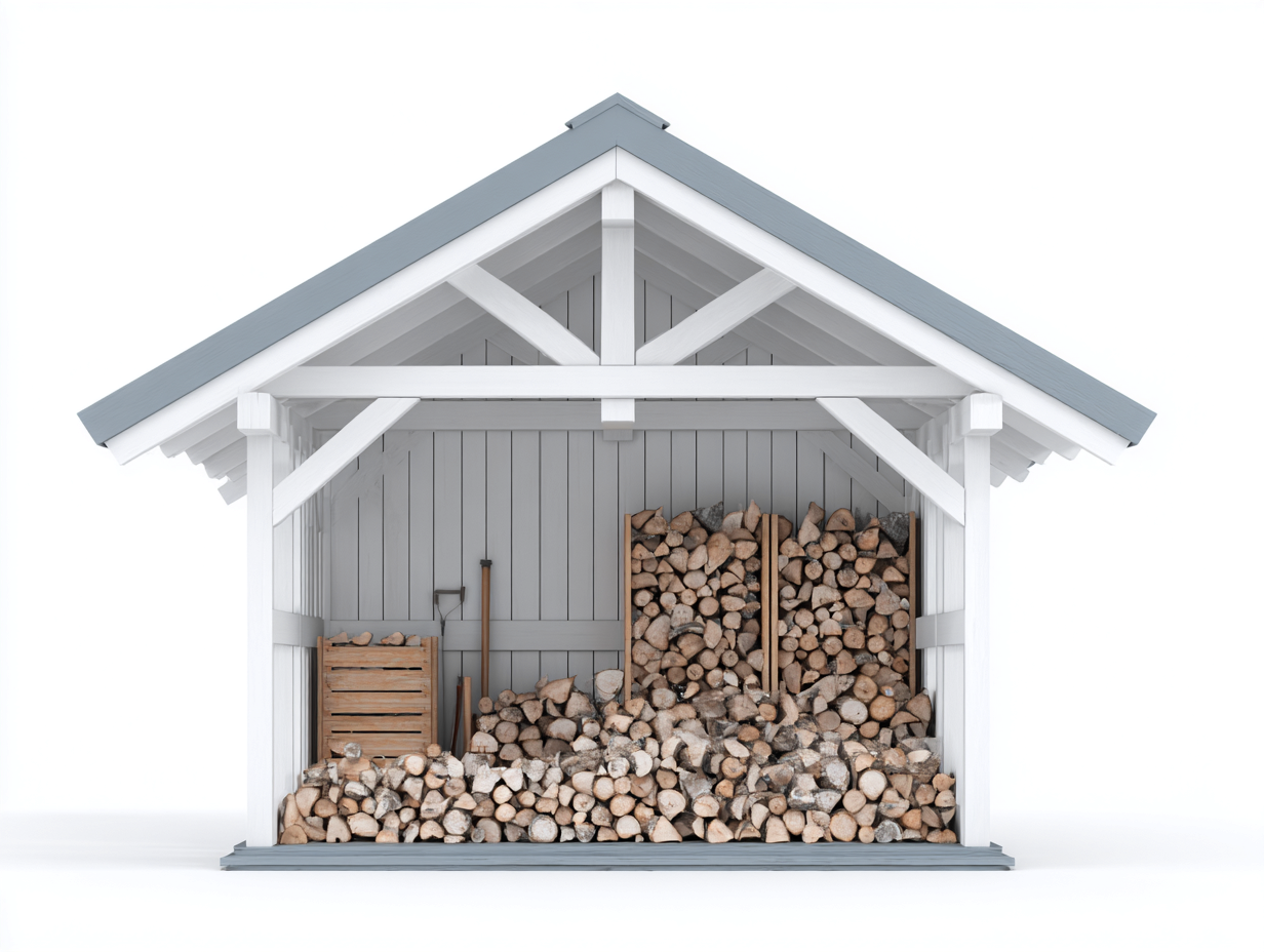 Drewutnie - drewno - 220x80x220 cm - biały-szary - nowoczesny-Midorvaroom